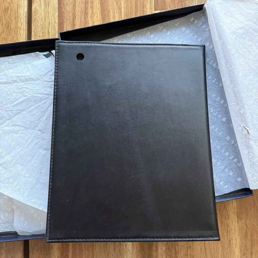 Polo‎ Ralph Lauren Leather Black Case For Ipad Or Tablet Media See Measurements